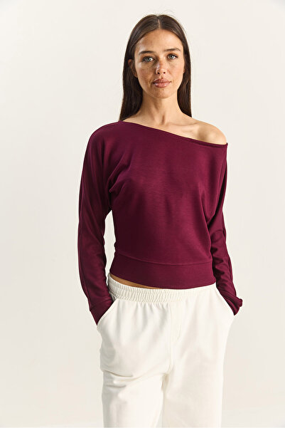 Bianco Lucci Γυναικεία μπλούζα με ανοιχτό ώμο από μαλακό μοντέλο 6096 60283840