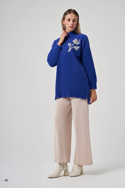 Nuss Angora Tunik Ön;80 Arka;85 cm