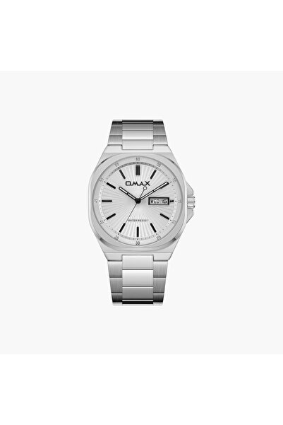 Omax Silver Stainless Steel Men's Watch
