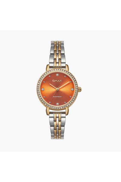 Omax Women's 31MM Dual Tone Analog Metal Strap Watch | UT-CS002GFIS