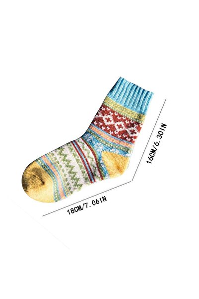 OEM Benobby kids Autumn And Winter Warm Small Diamond Retro Ethnic Style Men's Rabbit Wool Socks