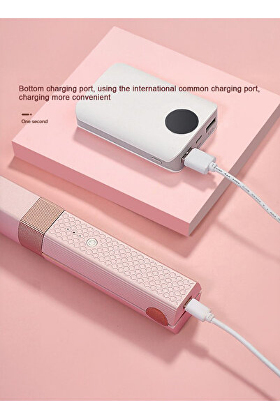 Generic LSM-637 Cordless Ceramic Hair Straightener – Compact Design, USB Rechargeable