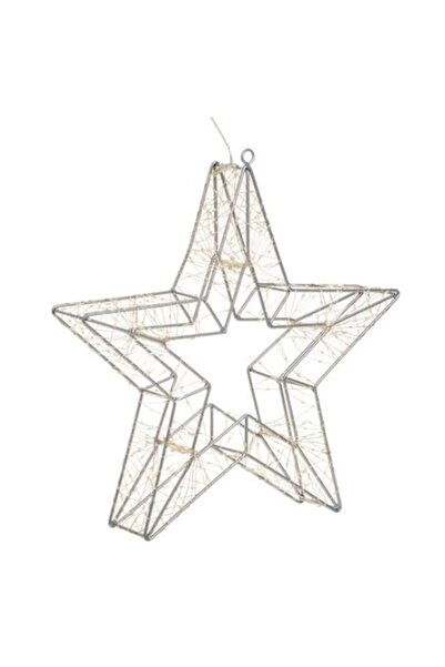 AB HOMES Stea decorativă metalică, 500 LED-uri intermitente alb cald, 36×6×35...