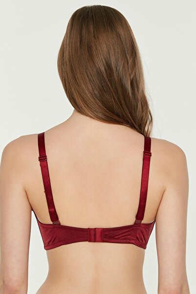 cotonhause Women's Underwire-Free Support-Free Burgundy Bra - Comfortable, Comfortable Form C0T0N1733