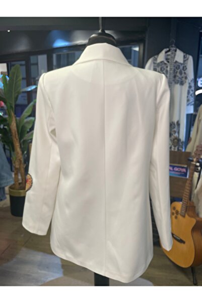 Forever Women's Embroidered Long Sleeve Special Design Blazer Jacket