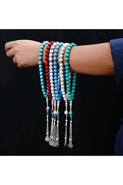 Generic Muslim Islamic Rosary Prayer Beads Tasbih Bracelet 33 Beads Turquoise 12mm