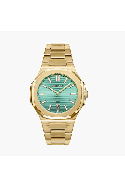 Omax Men's 42MM Gold Analog Metal Strap Watch | 00BFD003D004