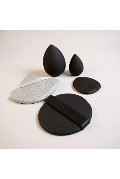 Haneliya 5’li Profesyonel Makyaj Süngeri Seti – Siyah & Gri