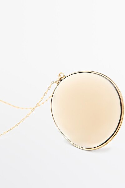 Massimo Dutti Yarı şeffaf taş uçlu kolye