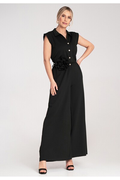Figl Women's long summer jumpsuit – Black M1190 L/XL