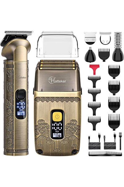 Hatteker Professional Hair Clipper Electric Razor Foil Shaver Kit - Cordless Waterproof