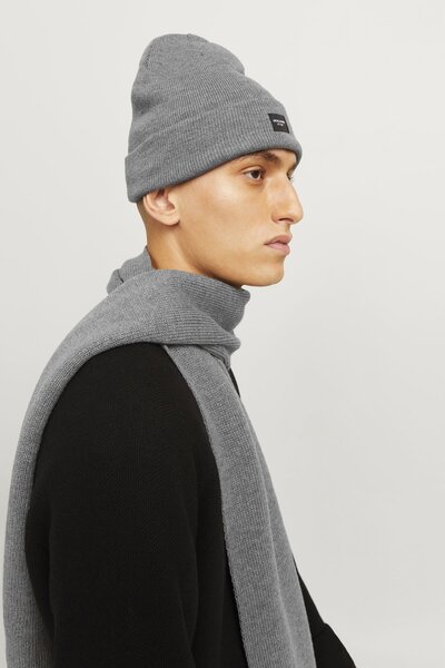 Jack & Jones Κωδικός μοντέλου ανδρικού γκρι κασκόλ: (12102728) Jacdna Gıftbox