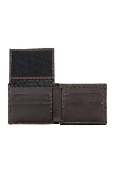 Kiğılı Plain Men's Leather Wallet with Card Holder Compartment