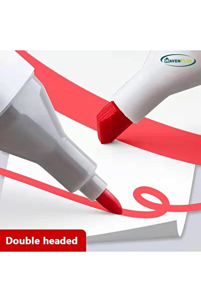 HavenPlus Dual Tip Art Markers, 60 Colours, Water-Based, Fine and Brush Tips