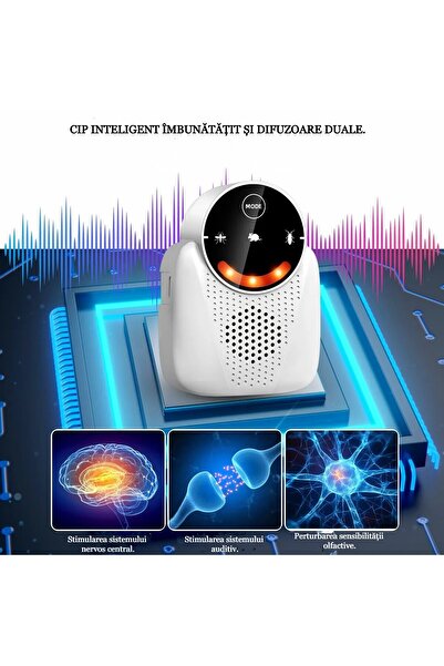 MILARIS Ultrasonic pest repeller, 3 modes, 2 speakers, inaudible to humans