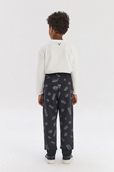 Nebbati Boy Patterned Tracksuit Bottom
