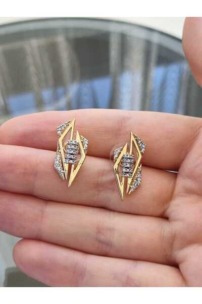 Regina Accessories تصميم هندسي عصري للأقراط لا يتأكسد ولا يسبب الحساسية