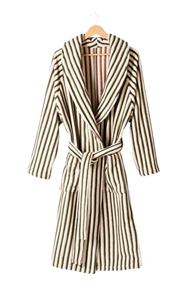 Havlu Denizi Ev Tekstil Ürünleri Striped Colorful Men's Robe