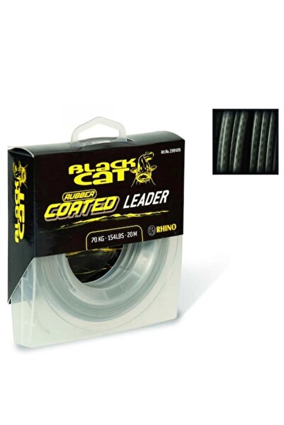 Mimteam Black Cat Rubber Coated Leader Line, Grey, 20m, 0.80mm - for Catfish Fishing