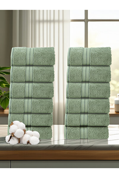 Donetella 12-Piece Washcloth Set (30x30 cm) – 600 GSM Combed Cotton, Thick, Soft, Ultra-Absorbent Towels