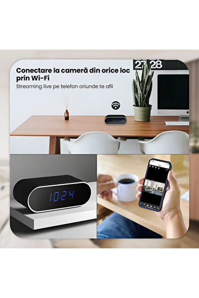 OEM Spy Camera WiFi Clock 1080P Without Card, Night Vision, Motion Detection, Alerts on Phone