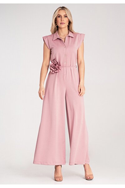 Figl Women's long summer jumpsuit – Pink M1190 L/XL