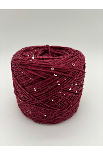 kumasfabrik (100 gr) Ață de tricotat manual din bumbac cu paiete/Ață cu paiet...