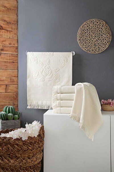 Fiesta Tekstil 50x90 Etamin İşlenecek Saçaklı 6'lı Havlu