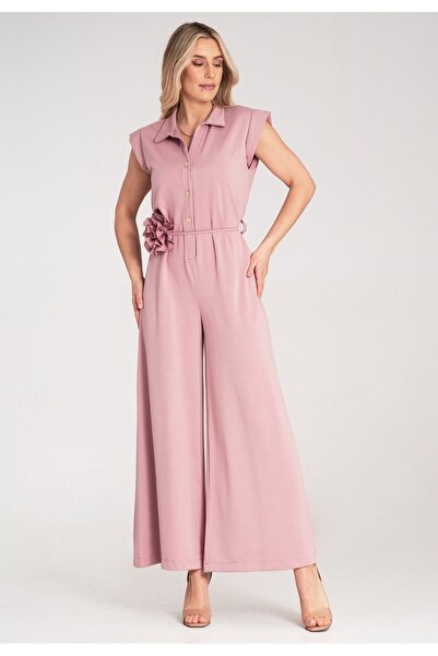 Figl Women's long summer jumpsuit – Pink M1190 L/XL