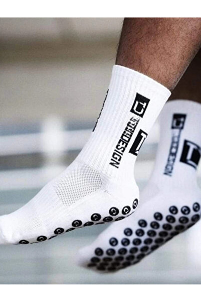 Shuttle Park Special Series White Anti-Slip Silicone Towel Sole Design Comfortable Stitch-Free Match Pro Football Athlete Socks