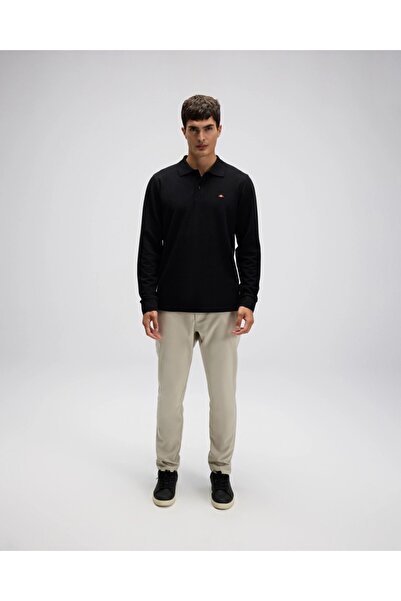 Ellesse EM582 Мъжка поло блуза с висока яка, черна