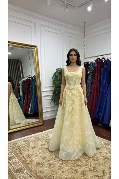 Diva style فستان سهره دانتيل وبطانة وجيبون كلفه تطريز