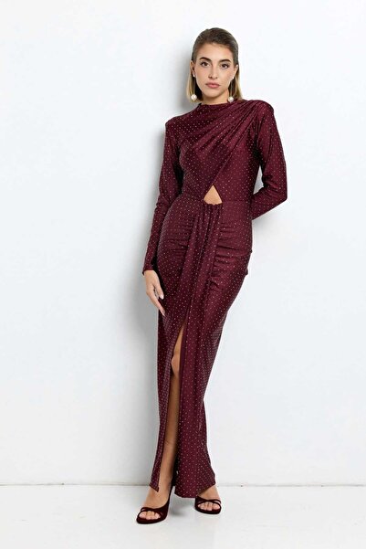 Andress Boutique Henriette Maxi Dress, Burgundy