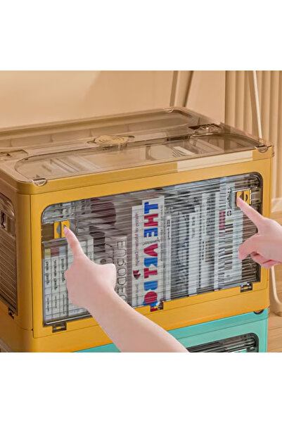 KEKE Versatile Foldable Transparent Storage Box for Books & Household Items 44.2 x 26 cm