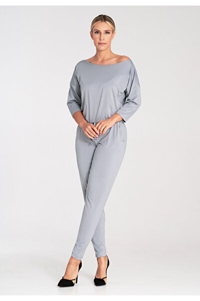 Figl Elegant jumpsuit - gorgeous gray jumpsuit M1030 size L