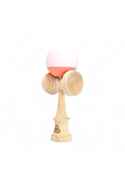 Kendama KBR original, jucărie profesională, 18 cm, roz/peach