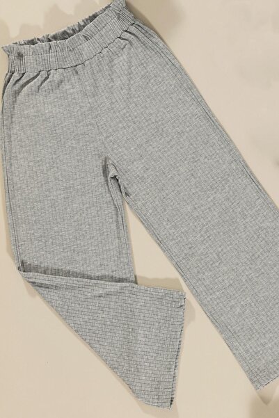 FOR YOU MODA Rüschen-T-Shirt und Hose – Grau