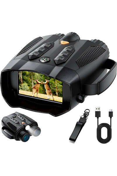 OEM TECHNOVICI 4K Κιάλια Νυχτερινής Όρασης Υπέρυθρο Ζουμ 10x 48MP Φακός Κυνηγ...