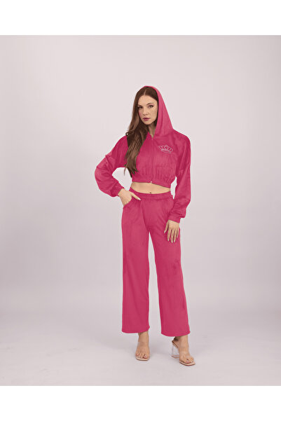 Clyfora طقم بيجامة كوين كاتش مخملية قصيرة