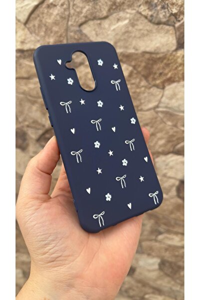 Vip Case Huawei Mate 20 Lite Compatible Mini Bow Pattern Silicone Shock-Absorbing Classic Protective Rubber Case 277