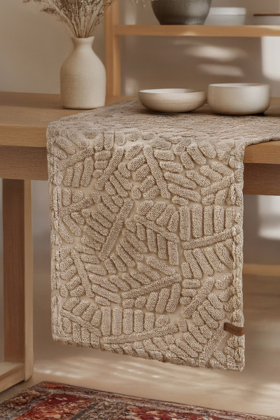 HAMUR Punch Washable Tablecloth, Table, Living Room, Kitchen and Coffee Table Table Runner Forest Natural