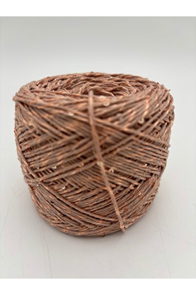 kumasfabrik (100 gr) Pullu Pamuklu El örgü ipi/Pullu ip/Renk-S.Kahve