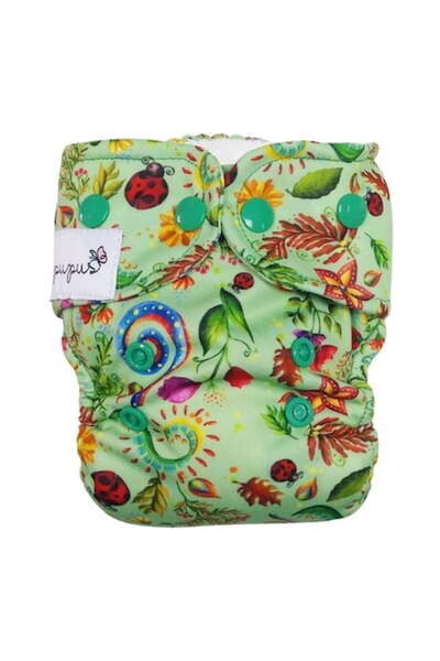 Pupus AIO diapers (all-in-one) mini OS 5-11kg - Flowers