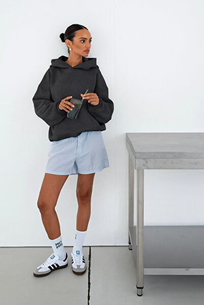 The Champ Clothing Φούτερ με κουκούλα με κουκούλα Fleece Smoked Melange Unisex oversized