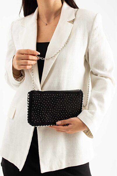Zealous Mini Suede Stone Beaded Bag