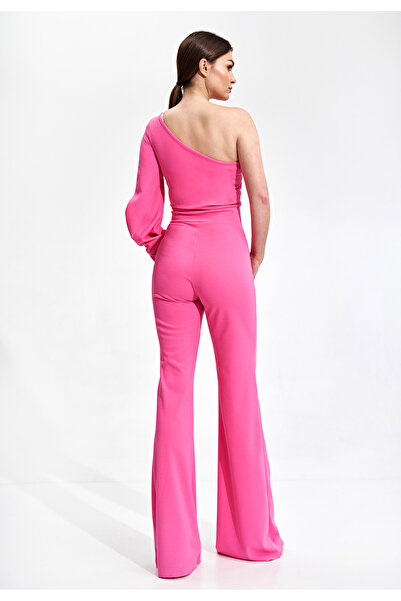Figl Elegant one-shoulder jumpsuit - bridal jumpsuit - pink M870 size S