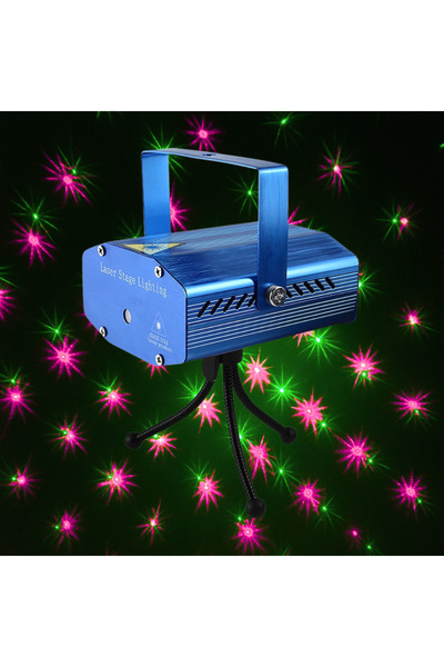 Optim Solution Mini proiector laser cu efecte de lumină verde și roșie, 2 moduri de funcționare