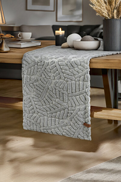 HAMUR مفرش طاولة قابل للغسل، مناسب للطاولة وغرفة المعيشة والمطبخ وطاولة القهوة، بلون رمادي غابي