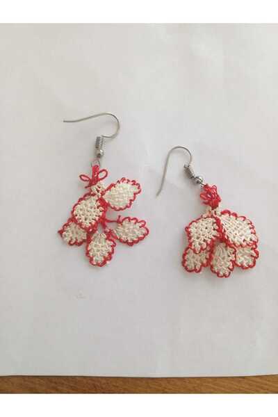 modasever İĞNE OYASI ELYAPIMI GENÇ KIZ KÜPESİ