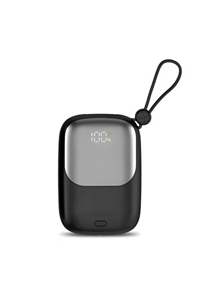 PAVAREAL 10000mAh Power Bank with 66W Fast Charging and 2 Built-in Cables (Type-C and iPhone)